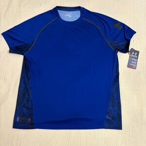 Men's Under Armour Heat Gear Loose Fit Shirt Blue Large